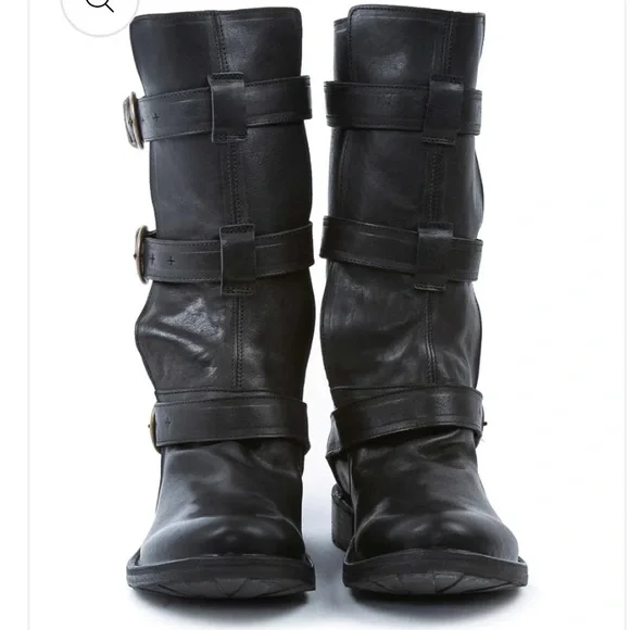 EUC Fiorentini + Baker ETERNITY 7040 Biker Dark Chocolate Brown Leather 39.5 - Picture 4 of 15